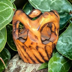 Faux Wood Brown Tealight Candle Holder